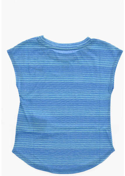 Tricouri Nike Striped T-Shirt Blue Baieti (BM 8277139) 3
