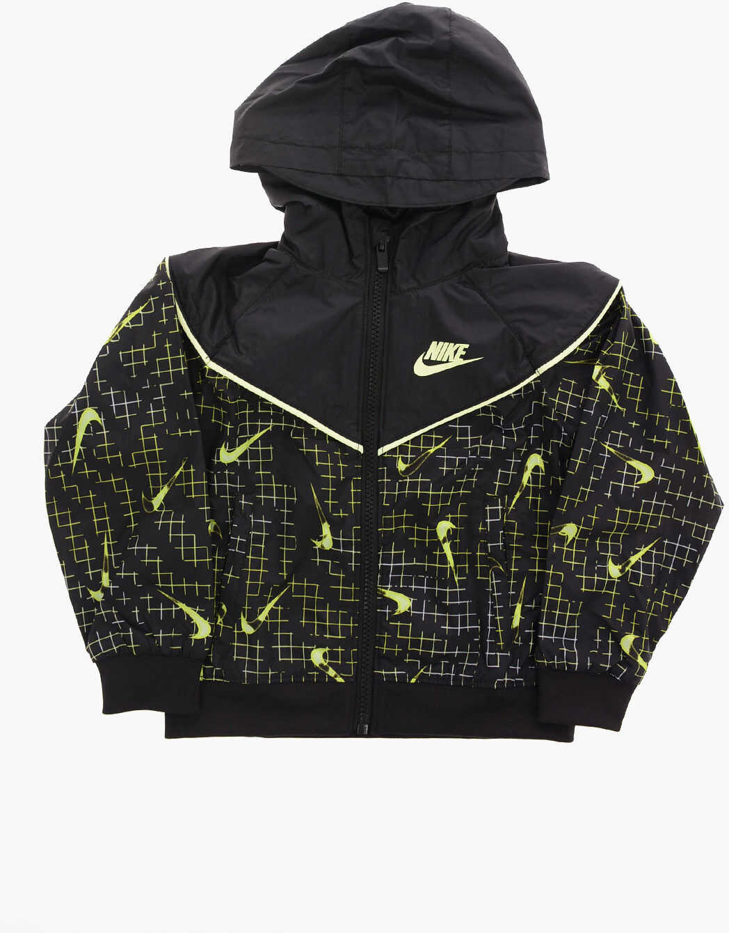 All Over Logo-Print Hooded Jacket Glow In The Dark