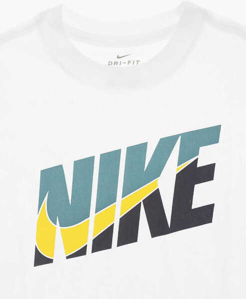 Tricouri Nike T-Shirt Dri Fit With Logo Print White Baieti (BM 8277202) 2