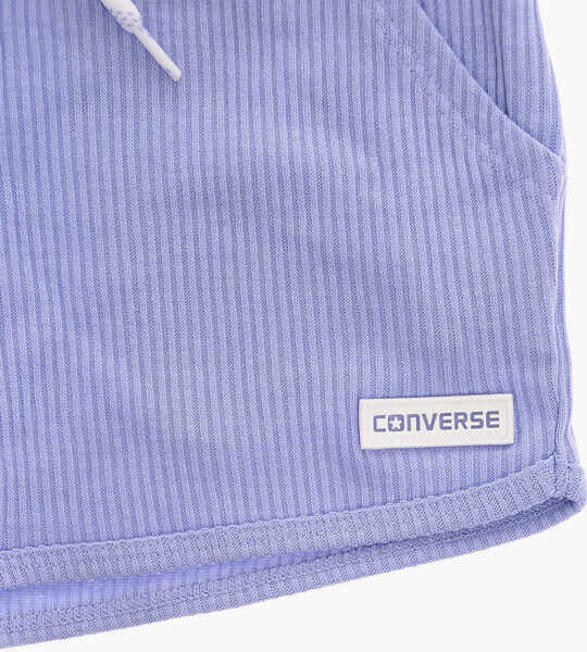 Pantaloni casual Converse Drawstring Ribbed Shorts Violet Baieti (BM 8277955) 2