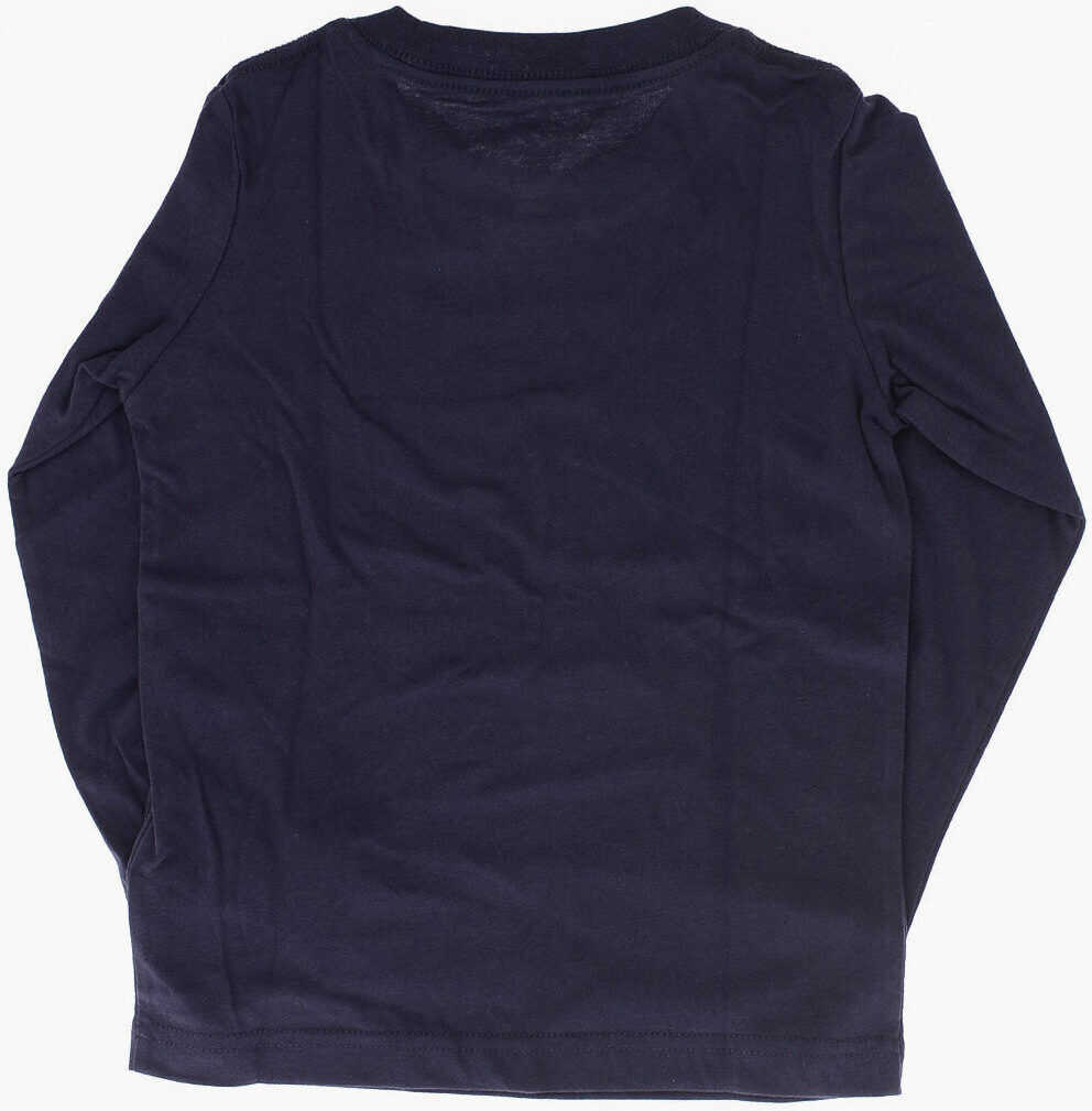 Tricouri Converse All Star Long Sleeve T-Shirt Blue Baieti (BM 8277976) 3