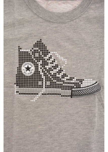 Tricouri Converse All Star Logo-Print T-Shirt Gray Baieti (BM 8277991) 2