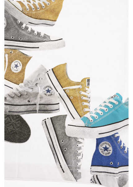 Tricouri Converse All Star Logo-Print Jersey T-Shirt White Baieti (BM 8277997) 2