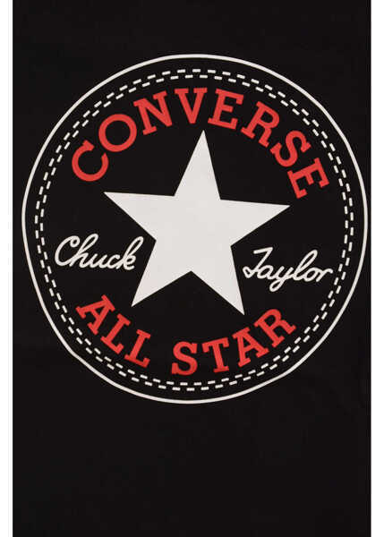 Tricouri Converse All Star Logo-Print Jersey T-Shirt Black Baieti (BM 8278027) 2
