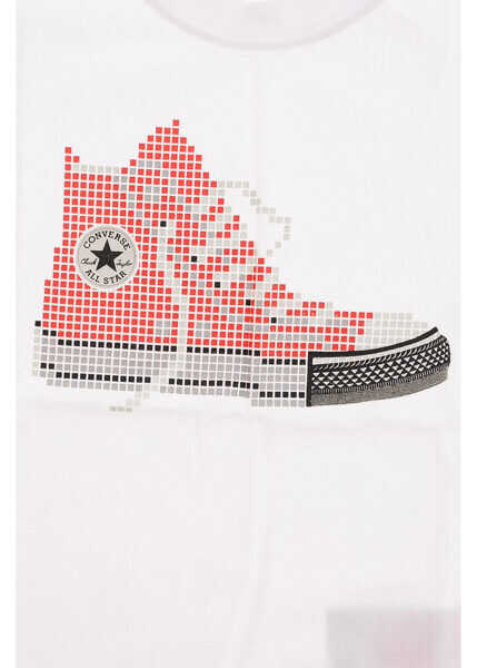 Tricouri Converse All Star Logo-Print T-Shirt White Baieti (BM 8278066) 2