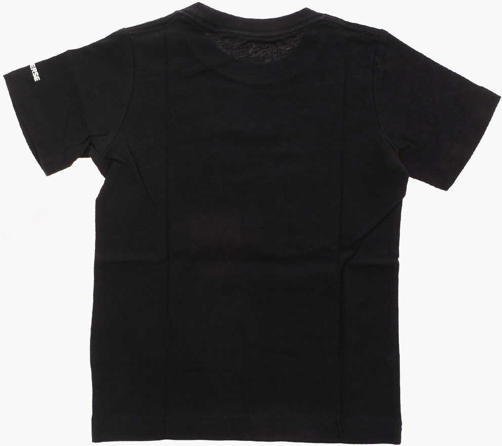 Tricouri Converse All Star Logo-Print Jersey T-Shirt Black Baieti (BM 8278084) 3