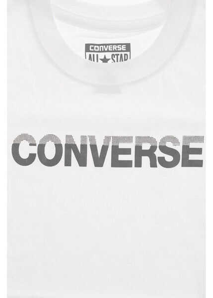 Tricouri Converse All Star Logo-Print Jersey T-Shirt White Baieti (BM 8278210) 2