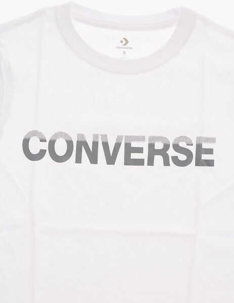 Tricouri Converse Logo-Print Jersey T-Shirt White Baieti (BM 8278213) 2