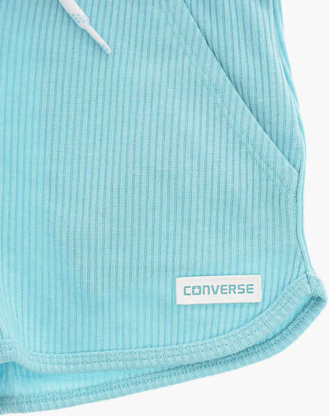 Pantaloni casual Converse Drawstring Ribbed Shorts Blue Baieti (BM 8278258) 2