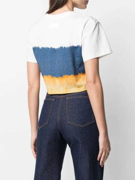 Tricouri Alberta Ferretti Cropped Printed T-Shirt YELLOW Femei (BM 8278798) 4