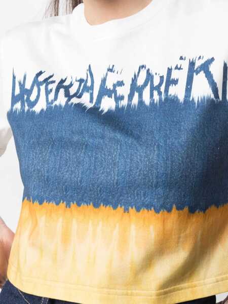 Tricouri Alberta Ferretti Cropped Printed T-Shirt YELLOW Femei (BM 8278798) 5