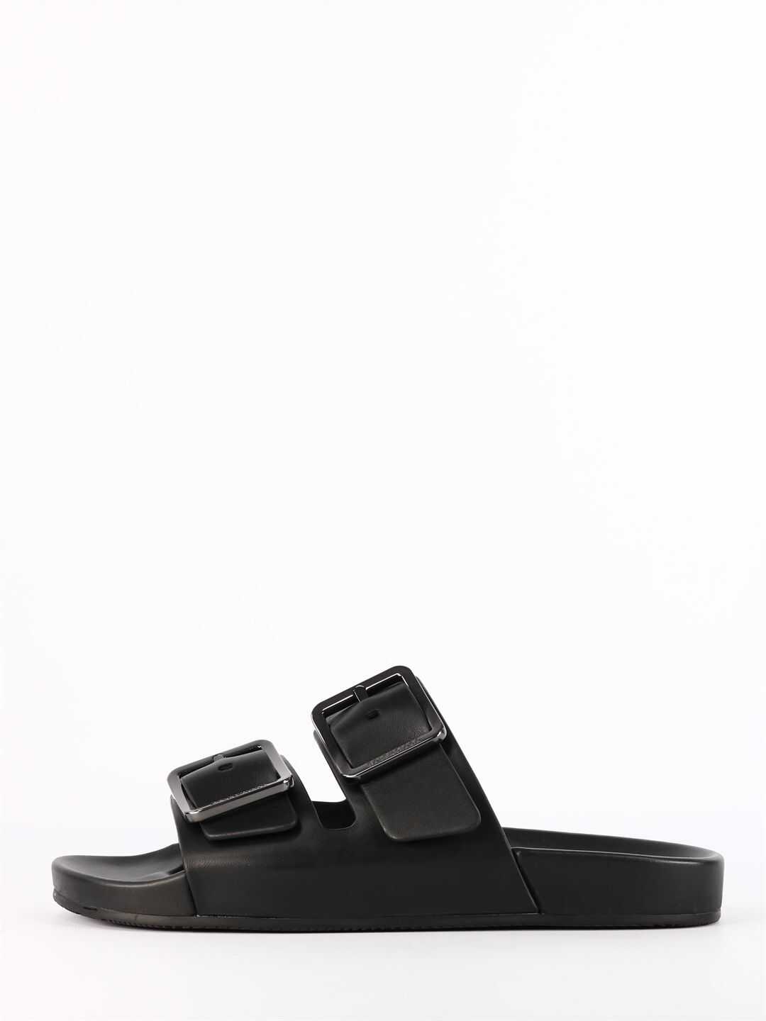 Balenciaga Malllorca Lather Sandals 656839 WA2M6 Black