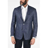Sacouri elegante Tweed Side Vents 2-Button Half-Lined Right Blazer Barbati
