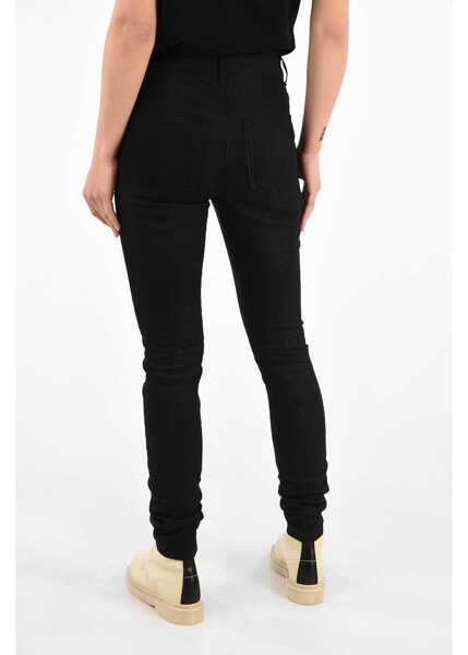 Blugi skinny Saint Laurent High-Rise Slim Fit Jeans Black Femei (BM 8289889) 2