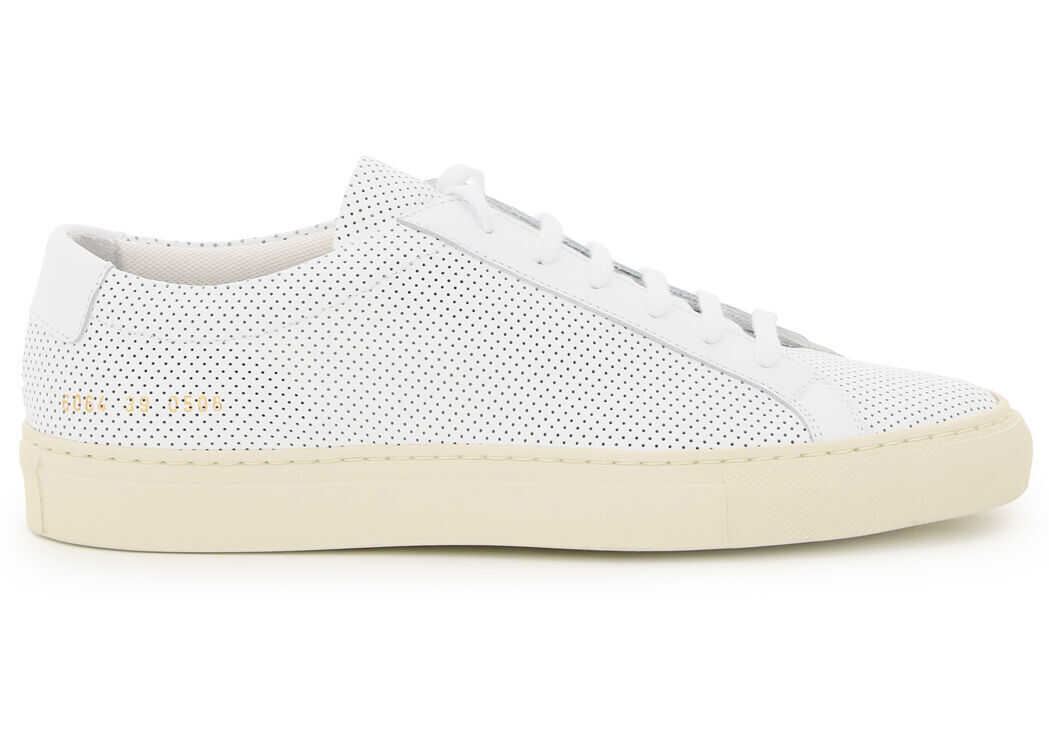 Common Projects Achilles Low Perforated Leather Sneaker 6064 WHITE