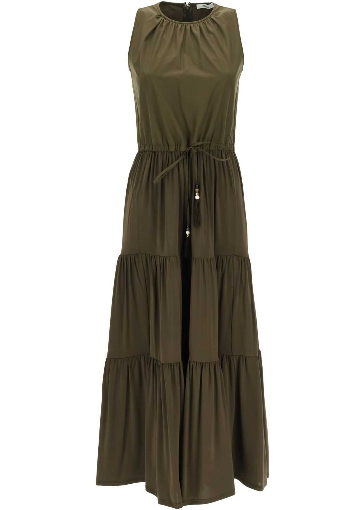 Max Mara Kre Dress In Poplin And Jersey KREN KAKI