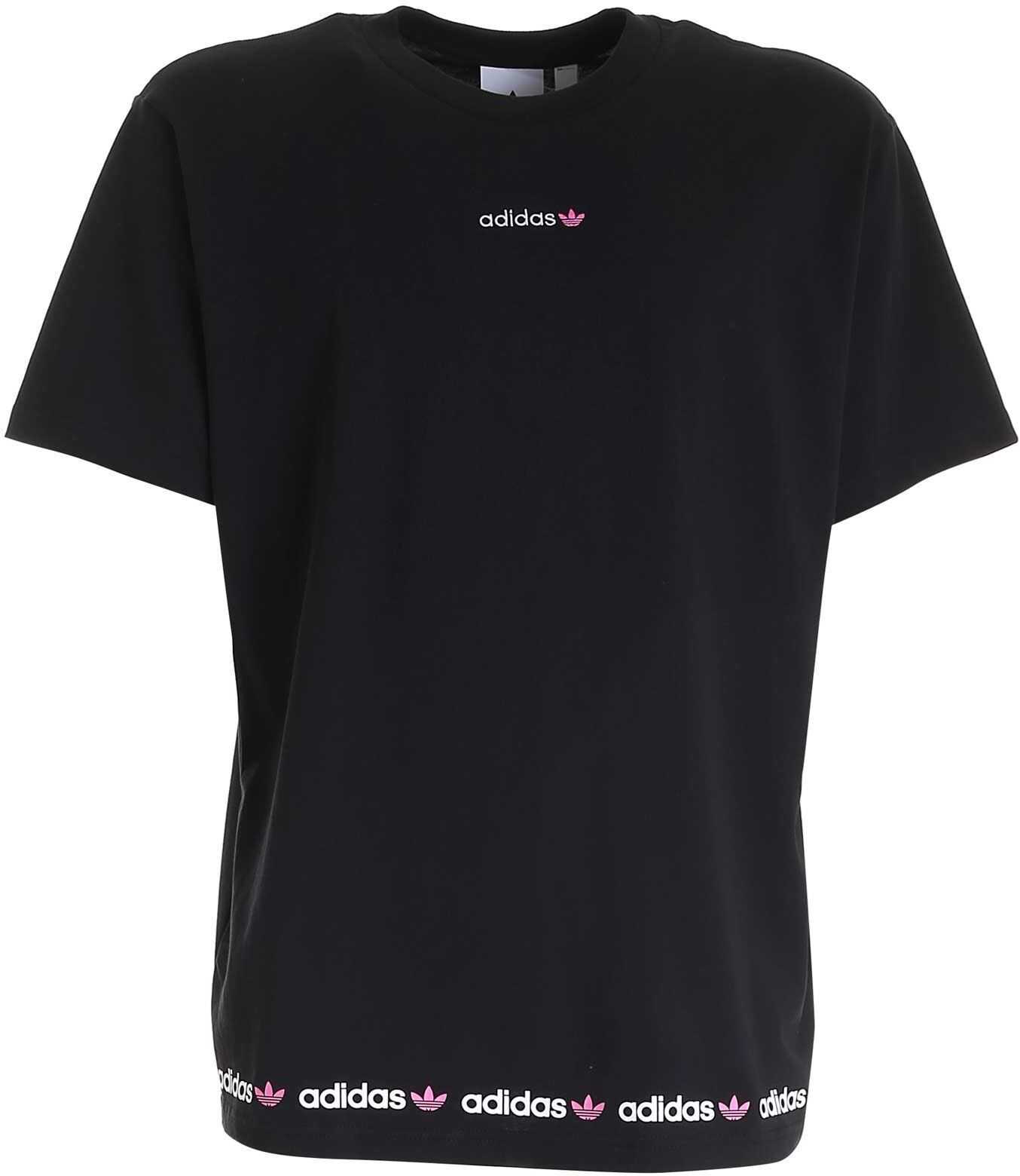 adidas Originals Logo On The Bottom T-Shirt In Black GN7126 Black