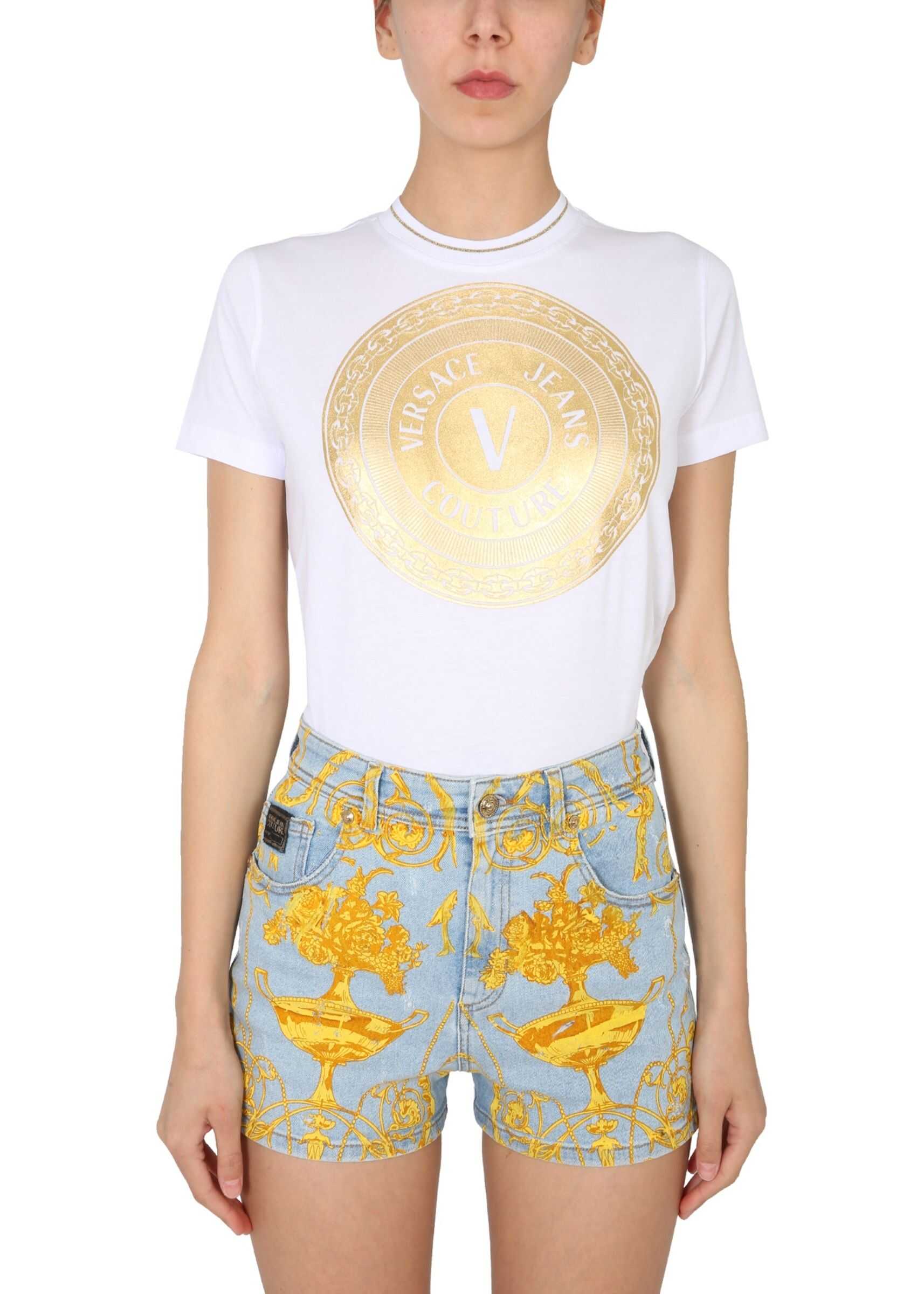 Versace Jeans Couture Crew Neck T-Shirt B2HWA7TC_30319K41 WHITE