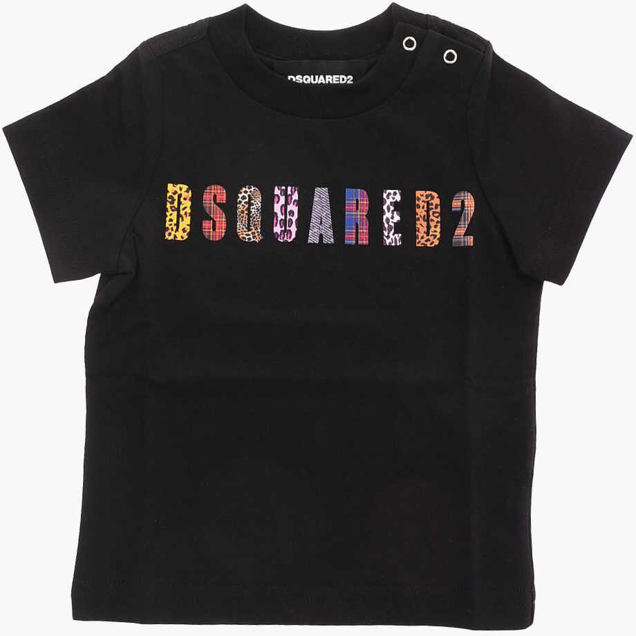 Dsquared2 Kids Logo-Print Jersey T-shirt BLACK