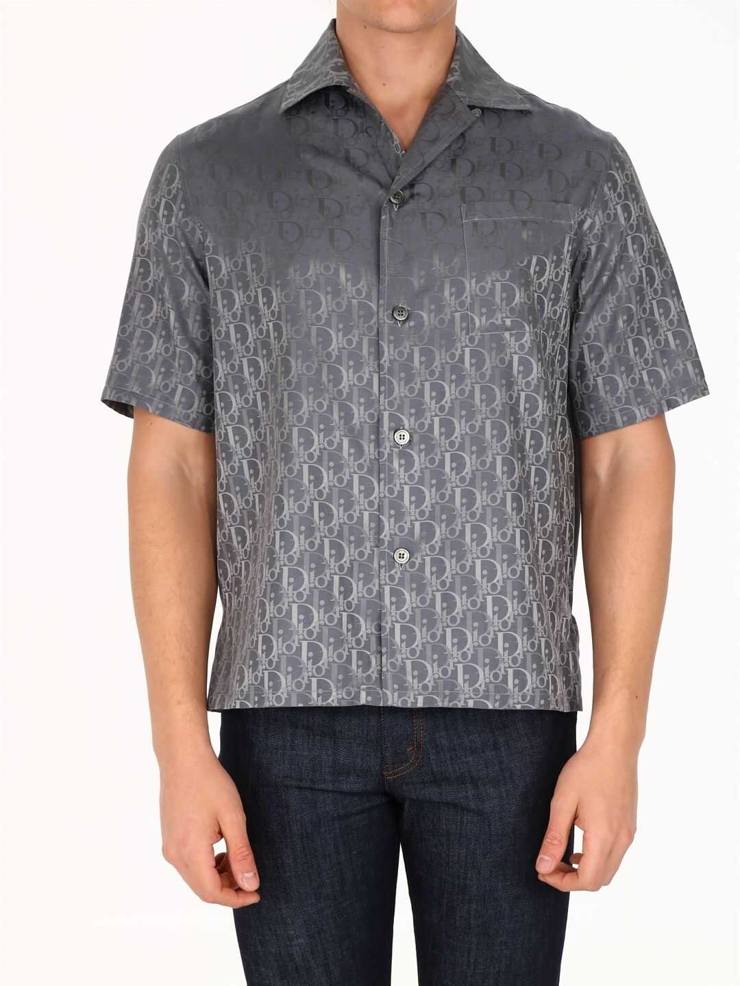 Dior Pajama Shirt Gray 113C519 A5050 Grey