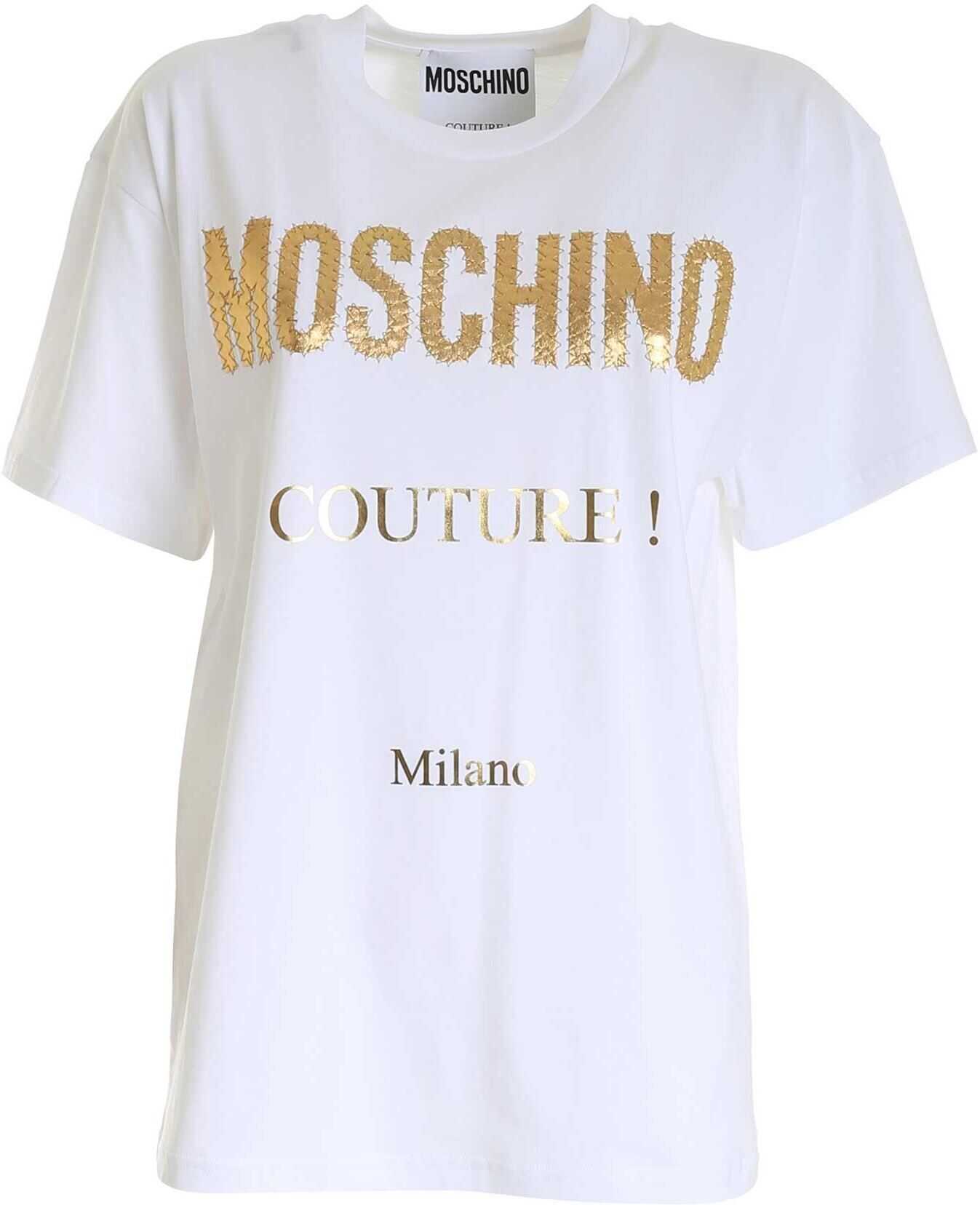 Moschino Logo T-Shirt In White 071304401001 White