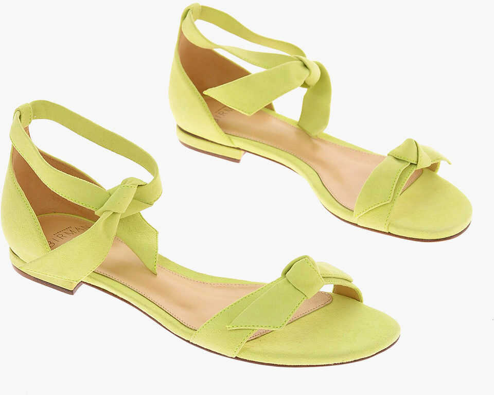 Alexandre Birman Leather New Clarita Anke Strap Sandals Yellow