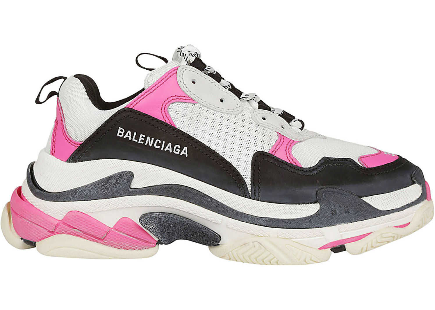 Balenciaga Triple S Sneaker 524039W09O6 PINK FLUO/BLK/WHITE