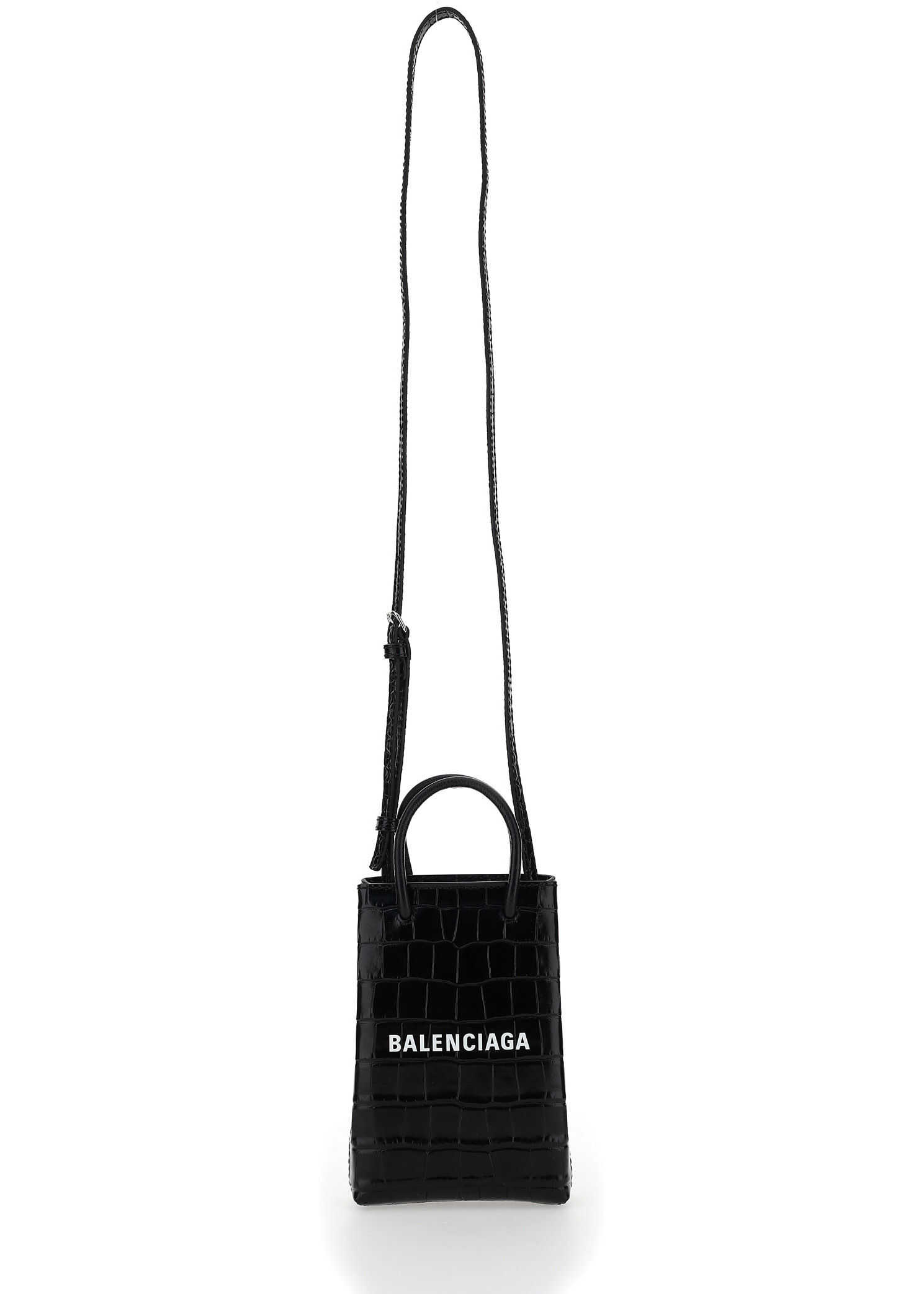 Balenciaga Shopping Phone Holder Bag 5938261U61N BLACK