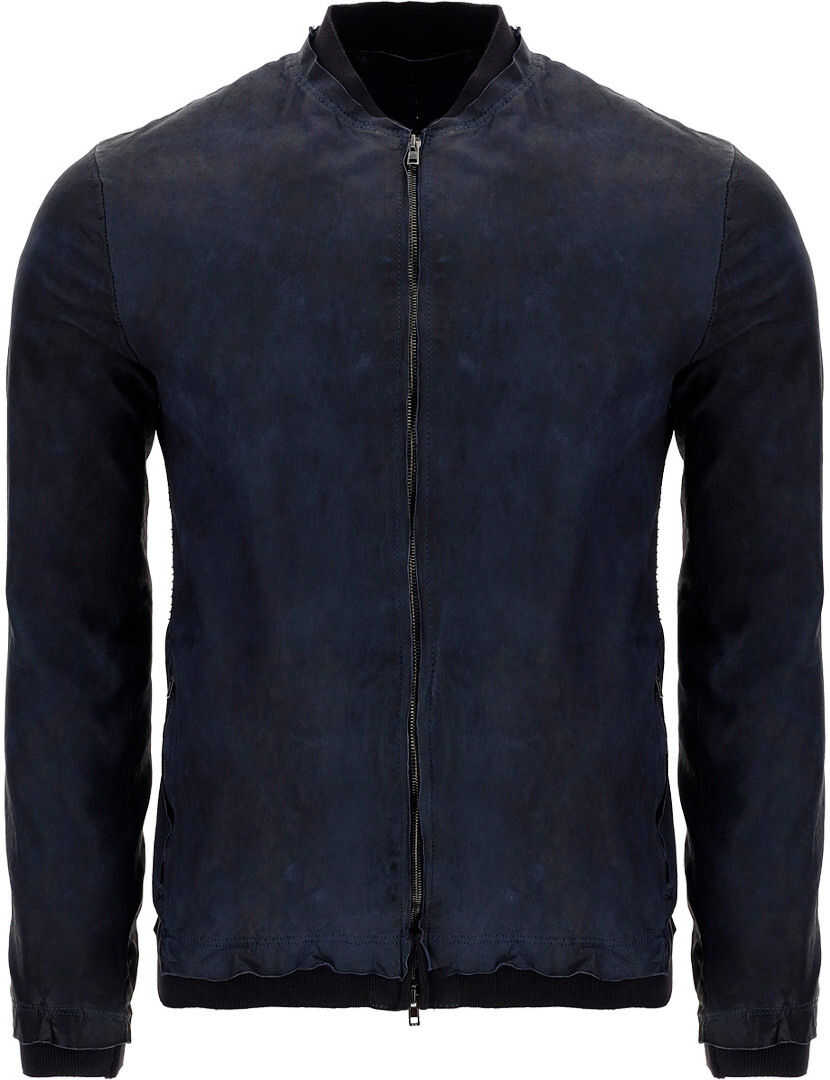 Salvatore Santoro Leather Jacket 40500U NAVY