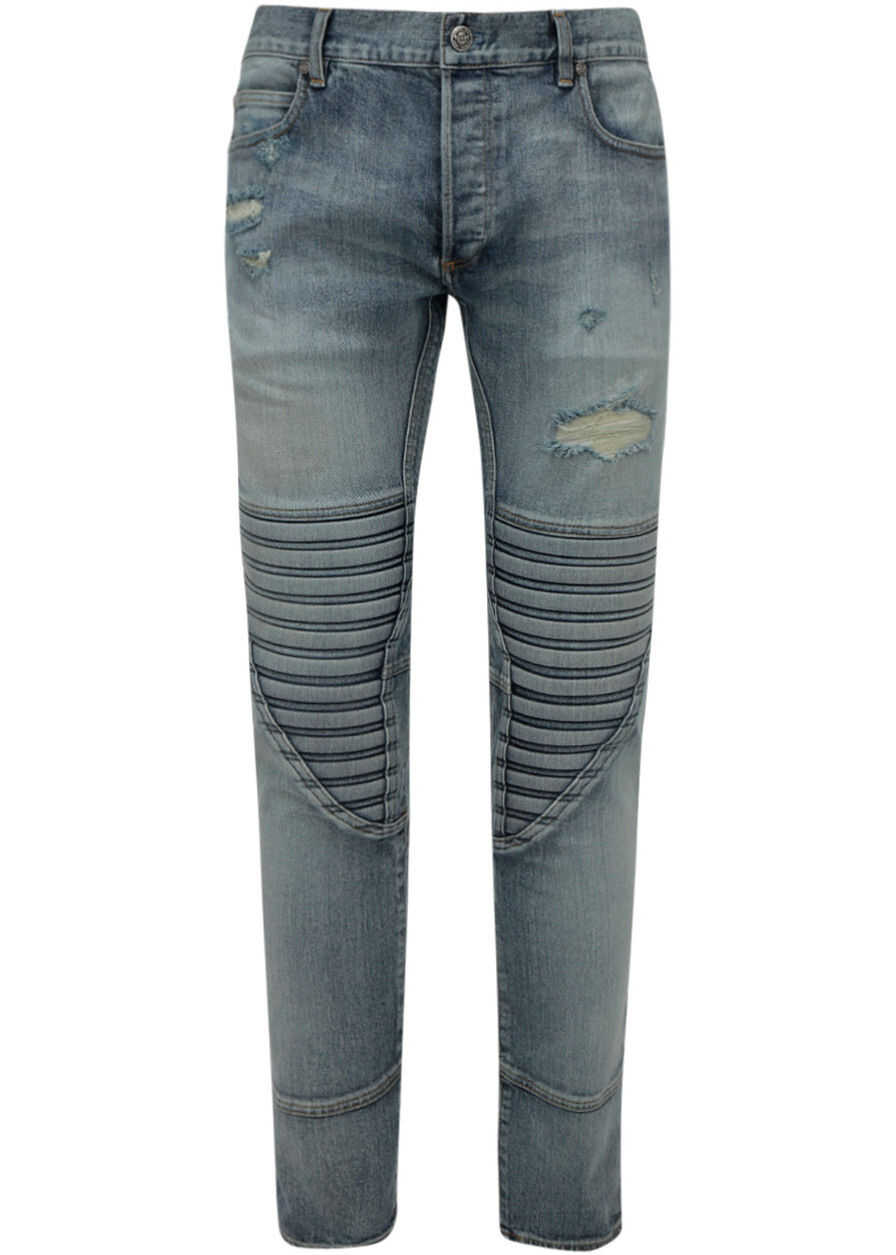 Balmain Slim Jeans by Balmain VH1MG035116D DENIM BLUE