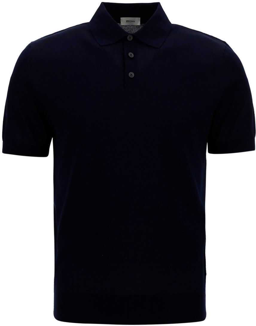 Z Zegna Polo Shirt VWC11ZZ135 BLUE