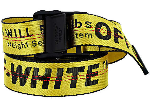 Off-White Industrial Belt OMRB012S21FAB001 YELLOW BLACK