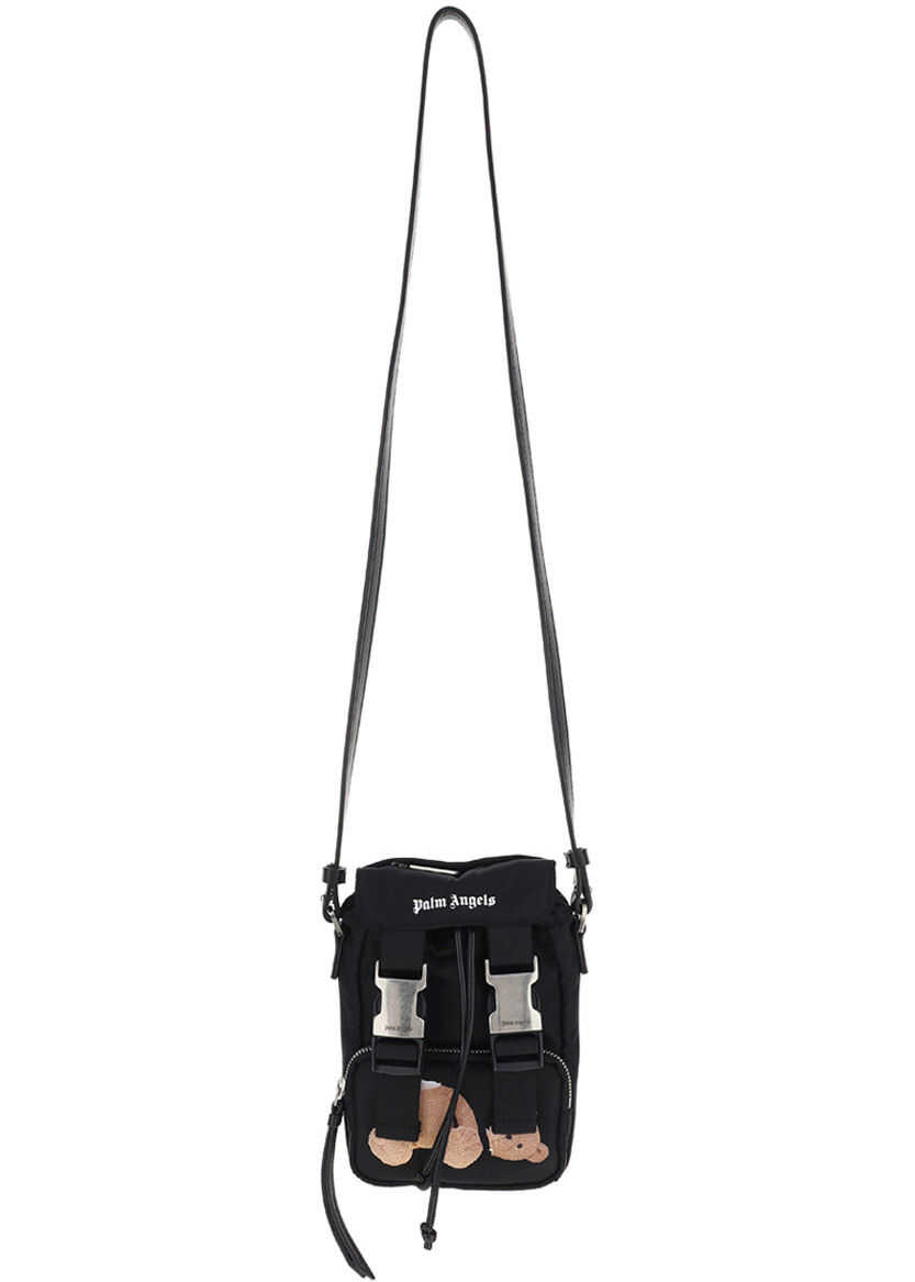 Palm Angels Bear Mini Cross-Body Backpack PWNB009S21FAB001 BLACK BROW