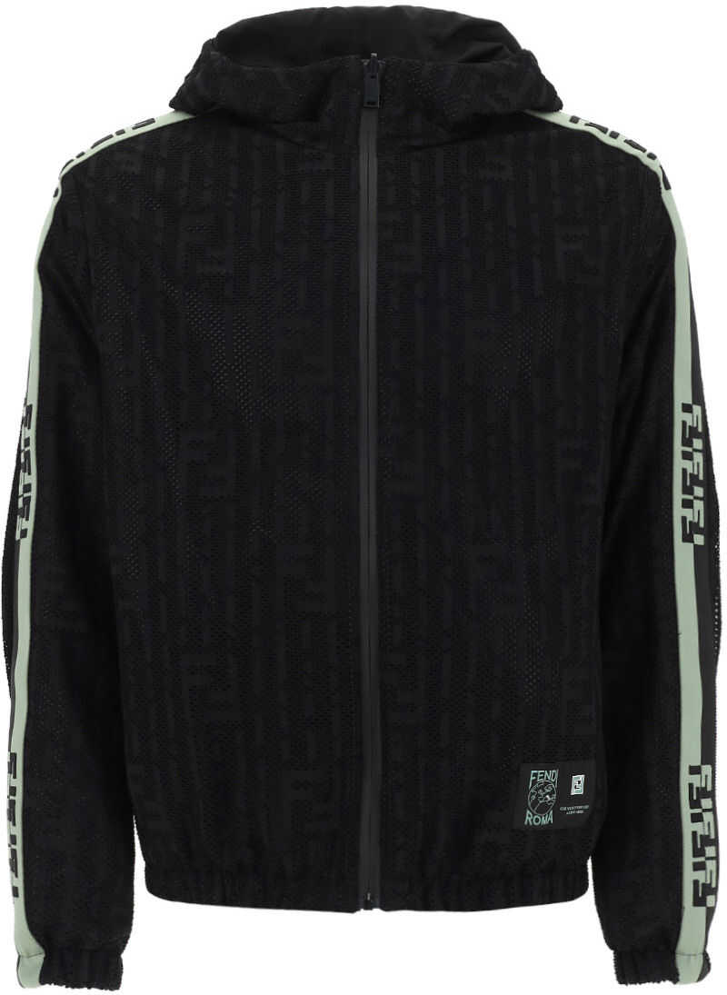 Fendi x K-Way Windbreaker Jacket FAA817A521 BLACK