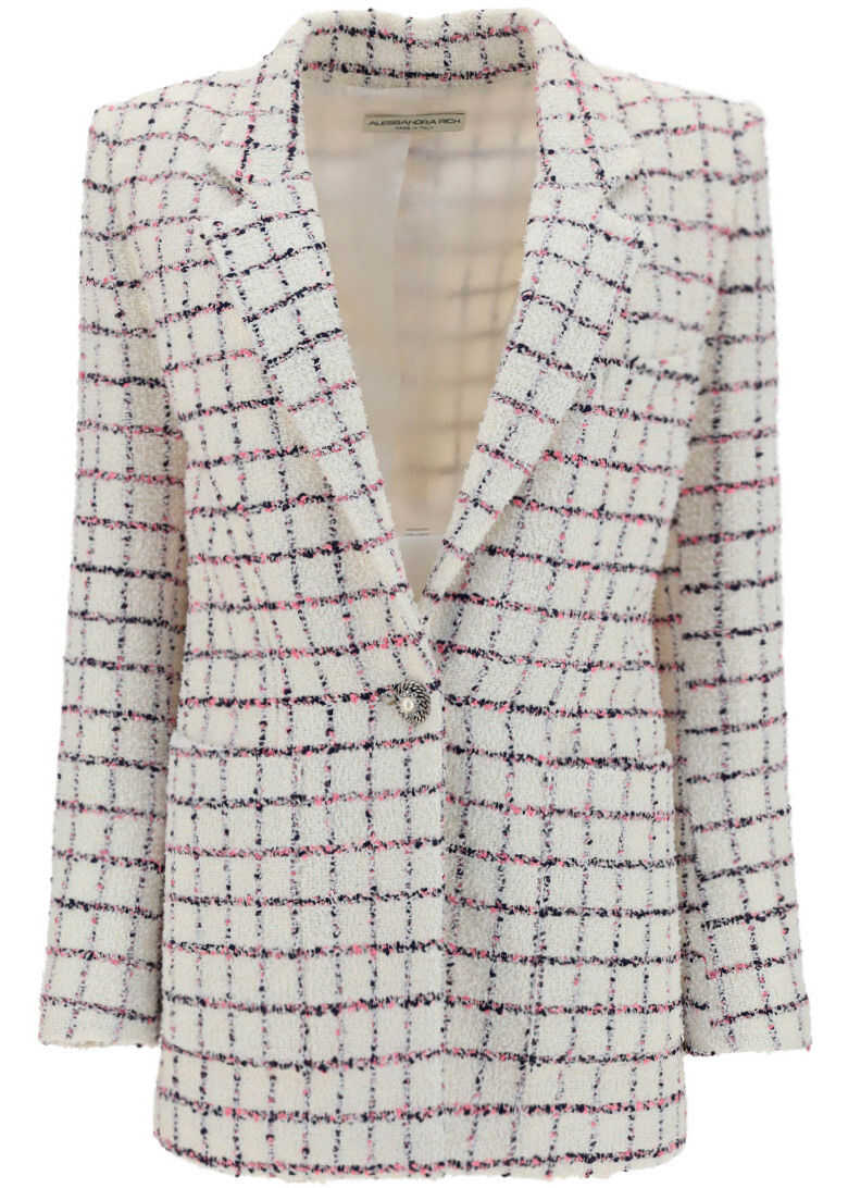 Alessandra Rich Jacket FAB2414F3170 WHITE