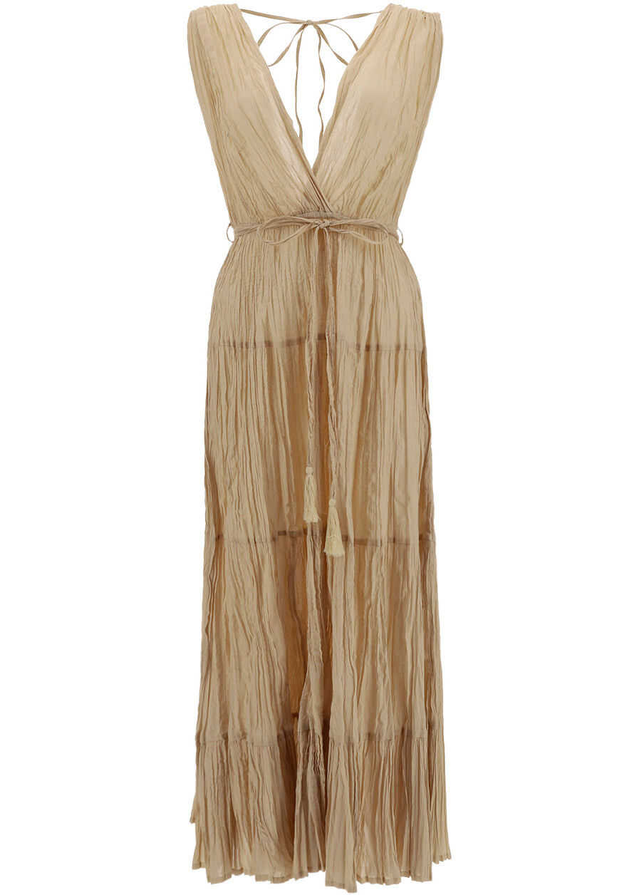 P.A.R.O.S.H. Capode Dress D721528 BEIGE