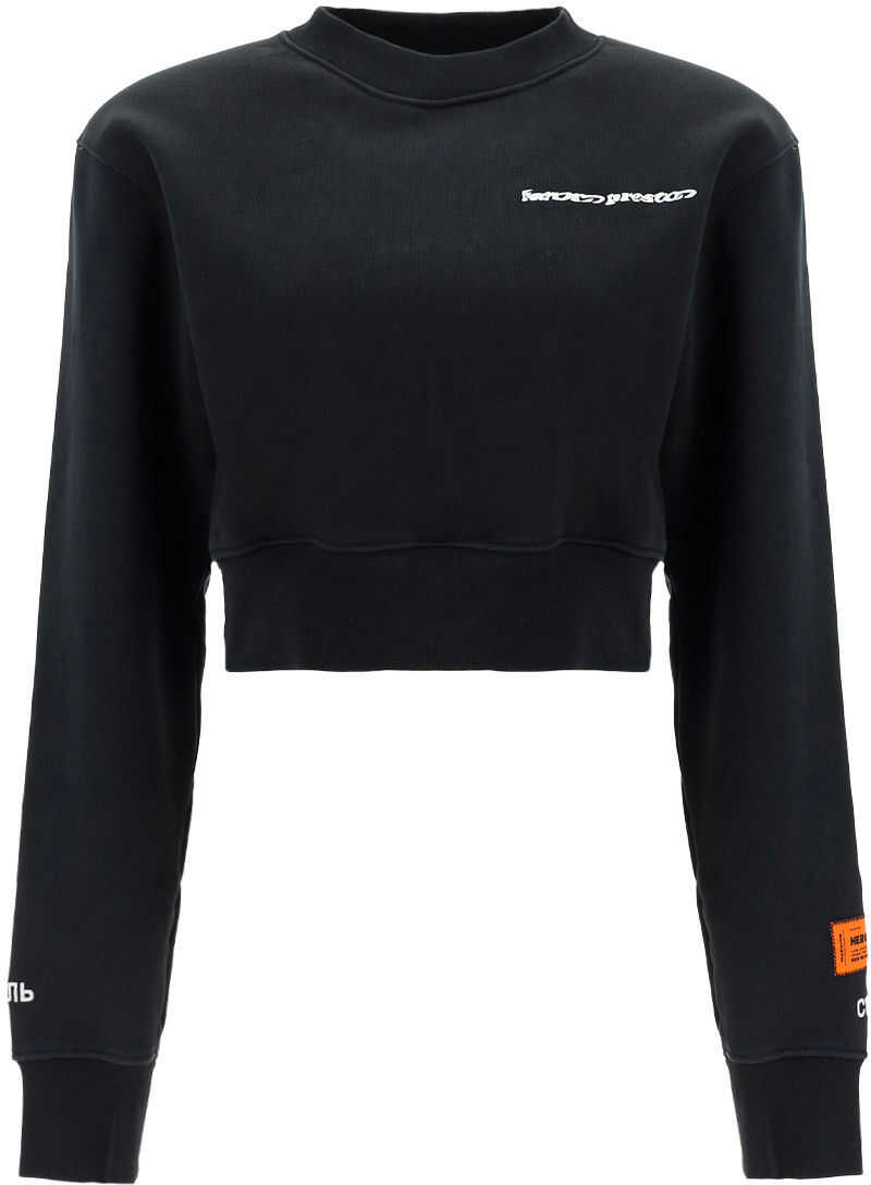 Heron Preston Sweatshirt HWBA008R21JER001 BLACK/WHITE