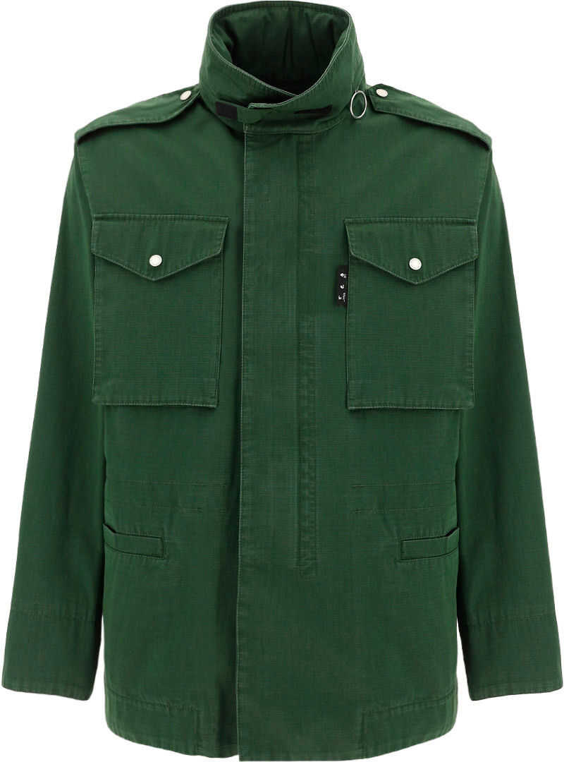 Off-White Checker Jacket OMEL020S21FAB001 KOMBU GREEN