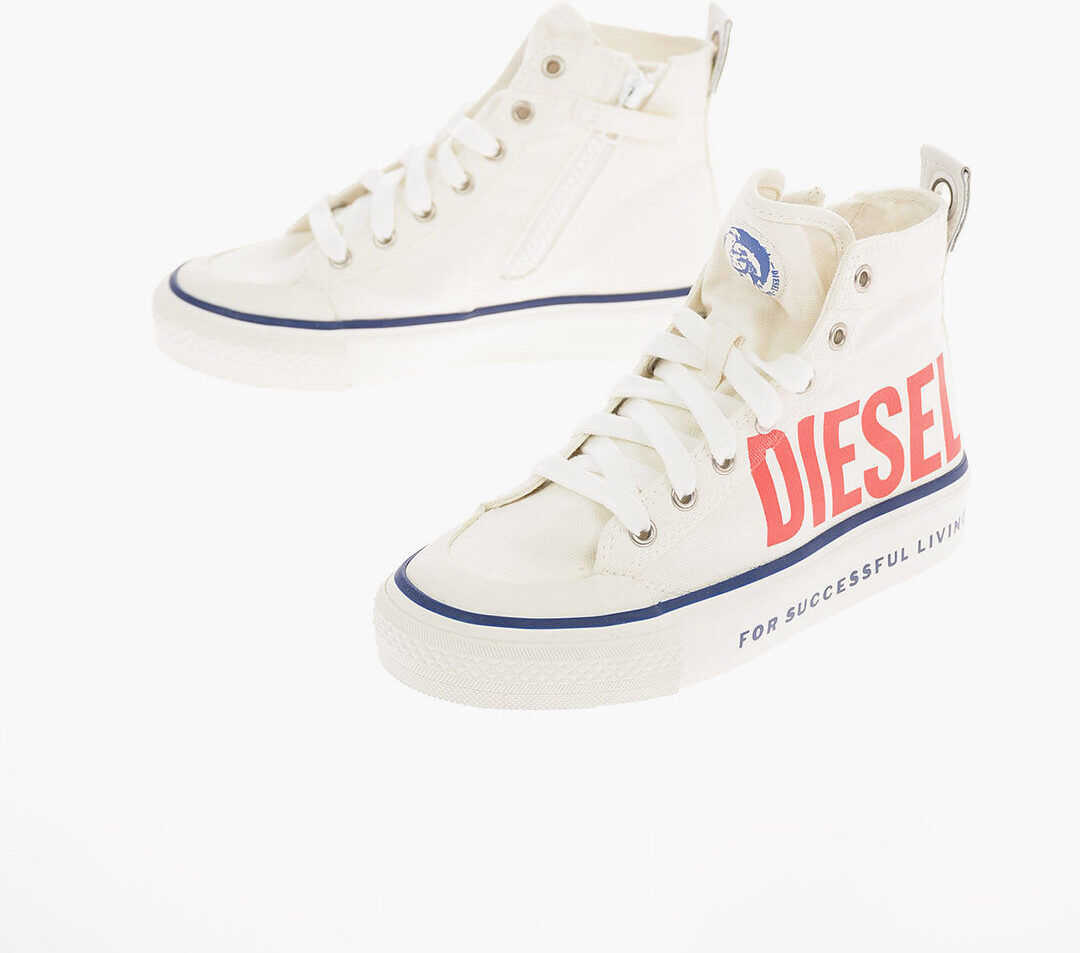 Diesel Kids Fabric Astico Sn Mid 07 Mc Ch Sneaker White