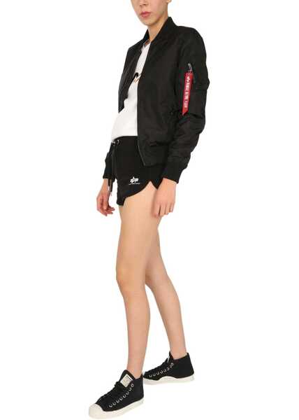 Pantaloni scurti Alpha Industries Shorts With Logo BLACK Femei (BM 8320260) 2