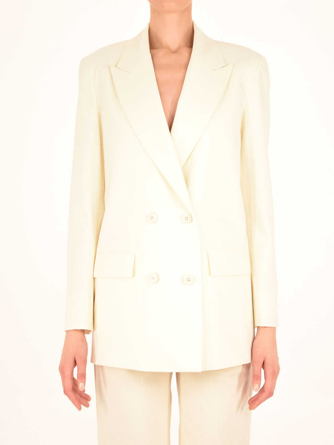 Valentino Garavani Techno Toile Blazer VB0CE2A5 6DP White