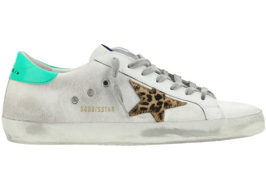 Golden Goose Superstar Sneakers GMF00101F001235 WHITE/BROWN/NEON GREEN