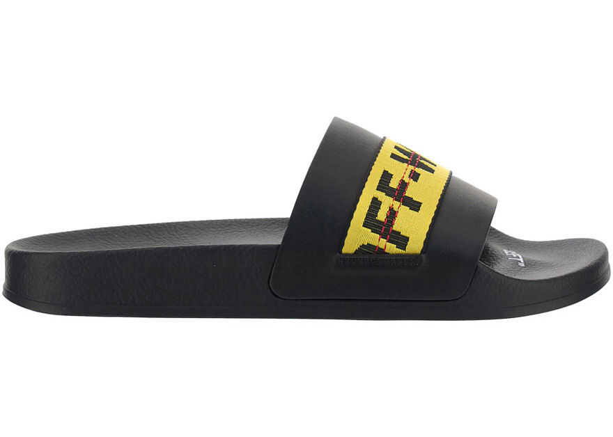 Off-White Slide Sandals OMIC001S21MAT003 BLACK YELL