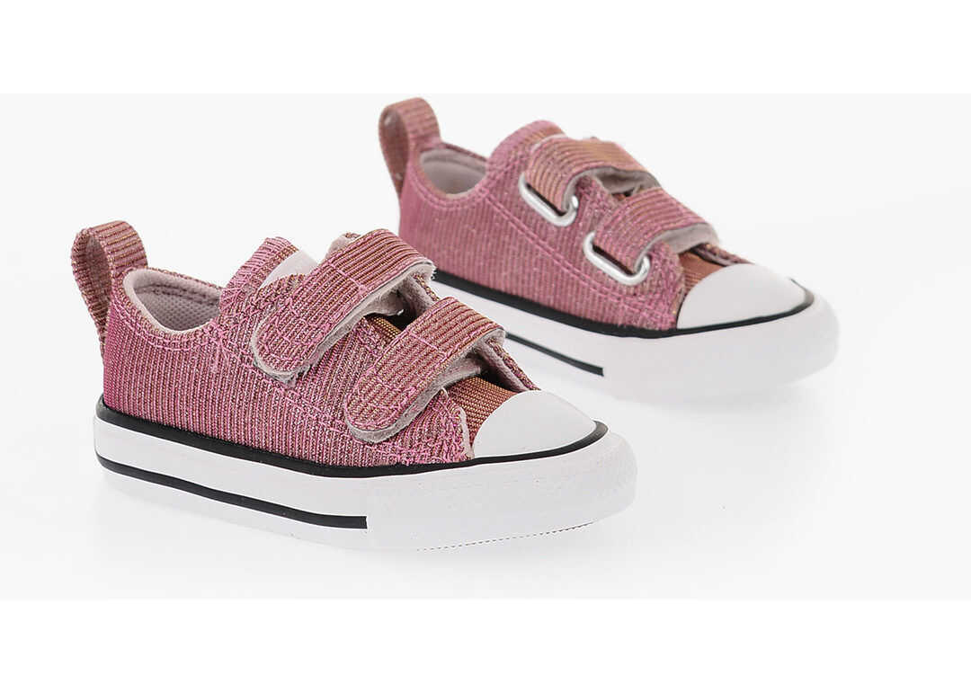 All Star Lurex Sneakers With Touch Strap Closure