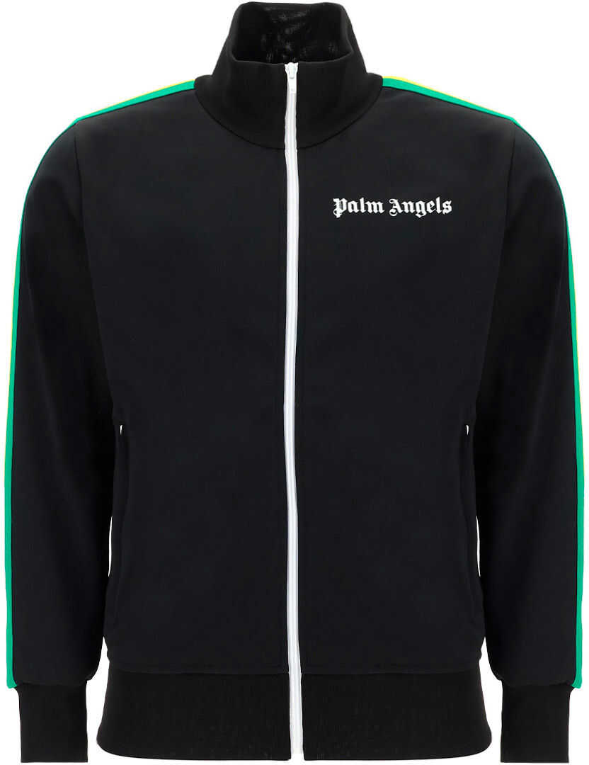 Palm Angels Exodus Track Jacket PMBD001S21FAB006 BLACK WHIT