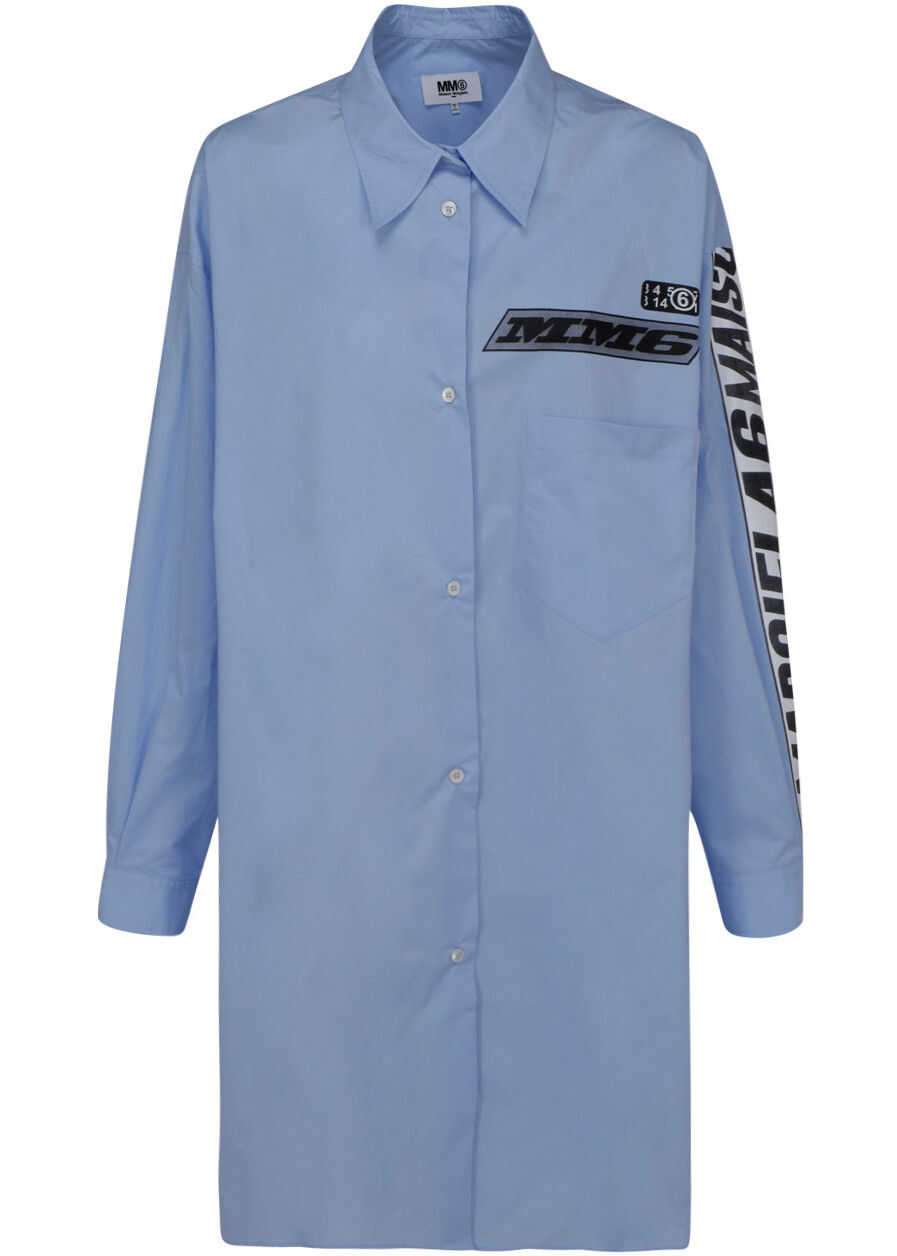 MM6 Maison Margiela Shirt Dress S52CT0609S47294 LIGHT BLUE