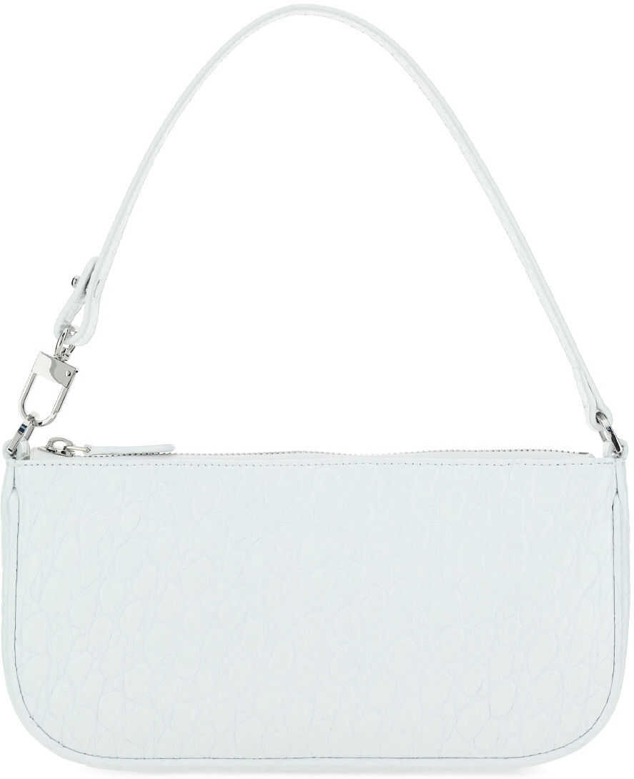 BY FAR Rachel Circular Croco Bag 21CRRCLSPWDMED PURE WHITE