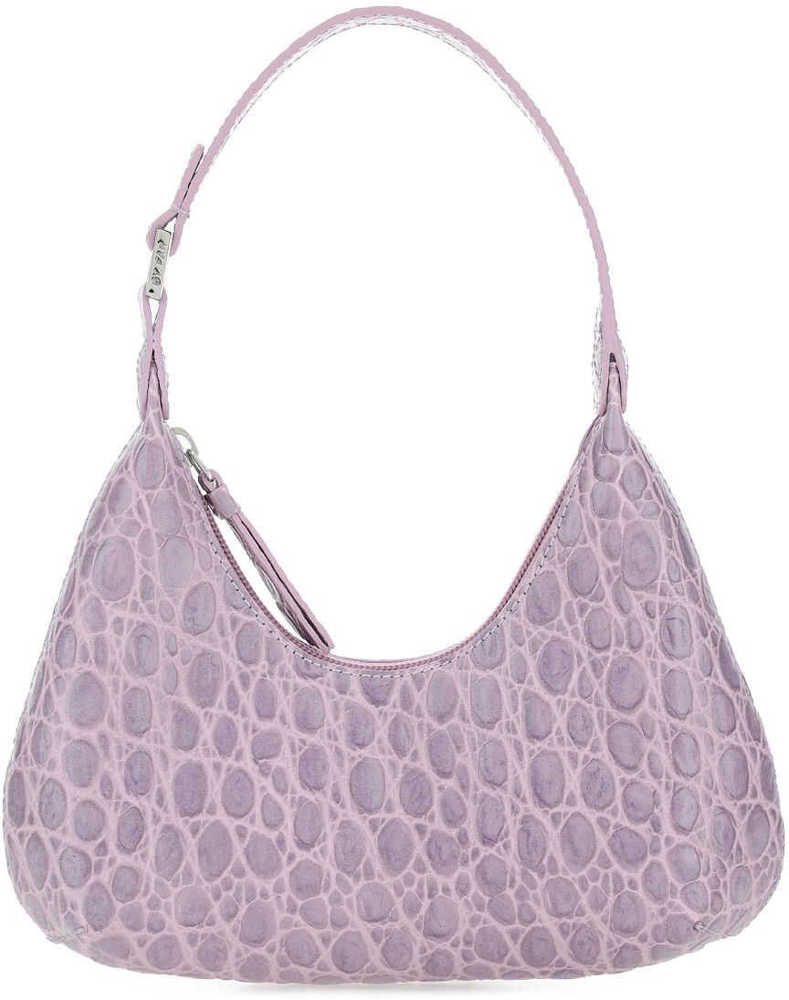 BY FAR Baby Amber Croco Shoulder Bag 21CRBASLLDSMA PINK LAVENDER