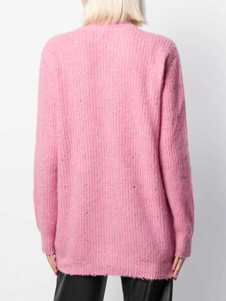 Pulovere MSGM Crew Neck Sweater PINK Femei (BM 8330538) 4