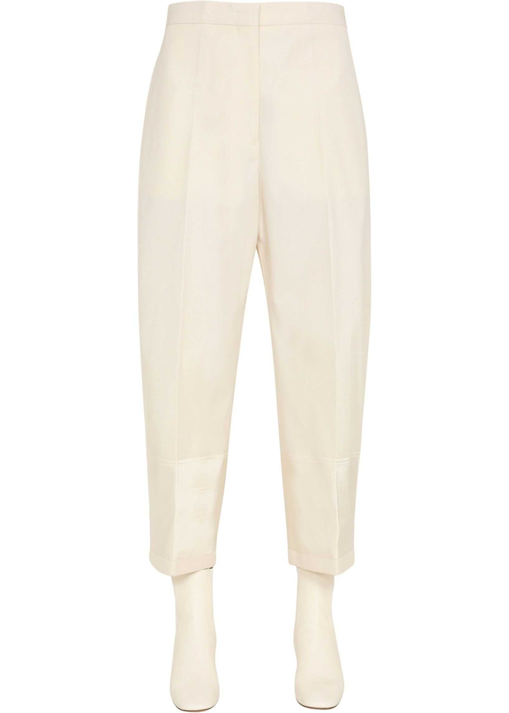 Jil Sander Tailored Trousers JSCR302355_WR241700A274 WHITE